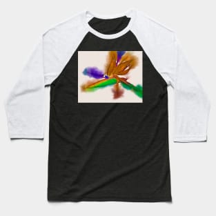 Bird Of Paradise In Abstract Watercolor Baseball T-Shirt